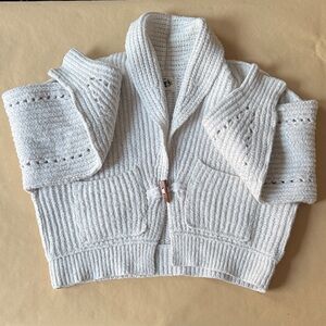 Free People Jackson Knit Cardigan in Ivory.